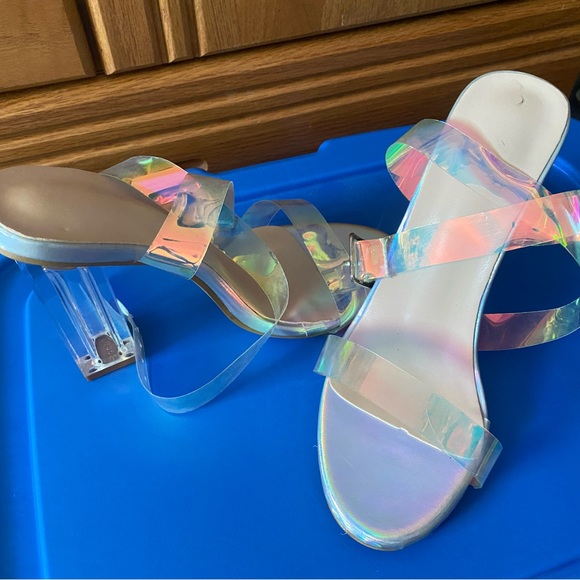 Shoes - Clear block heels